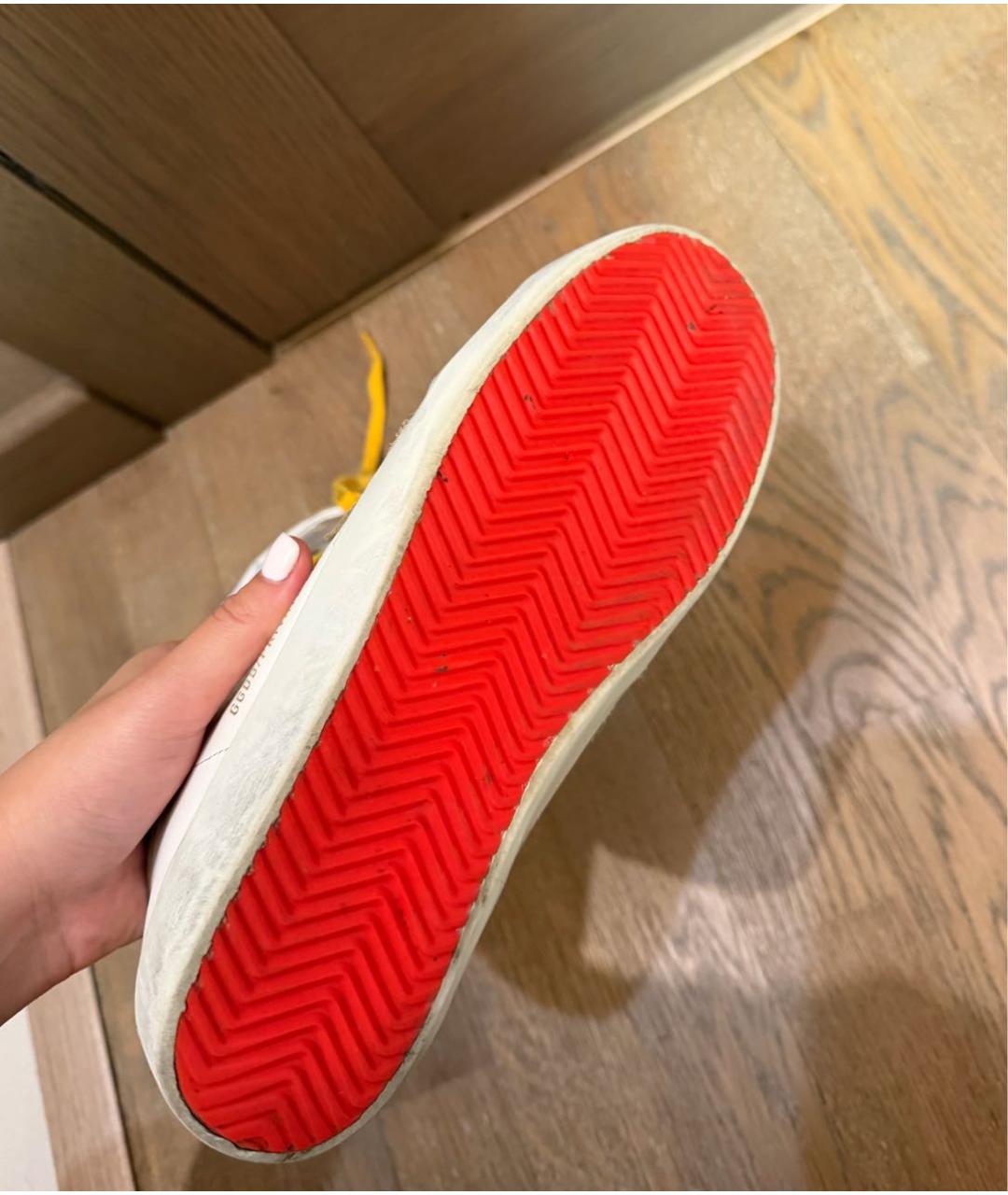GOLDEN GOOSE Белые кожаные кеды, фото 7
