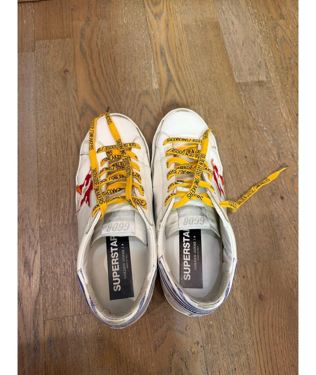 GOLDEN GOOSE Белые кожаные кеды, фото 3