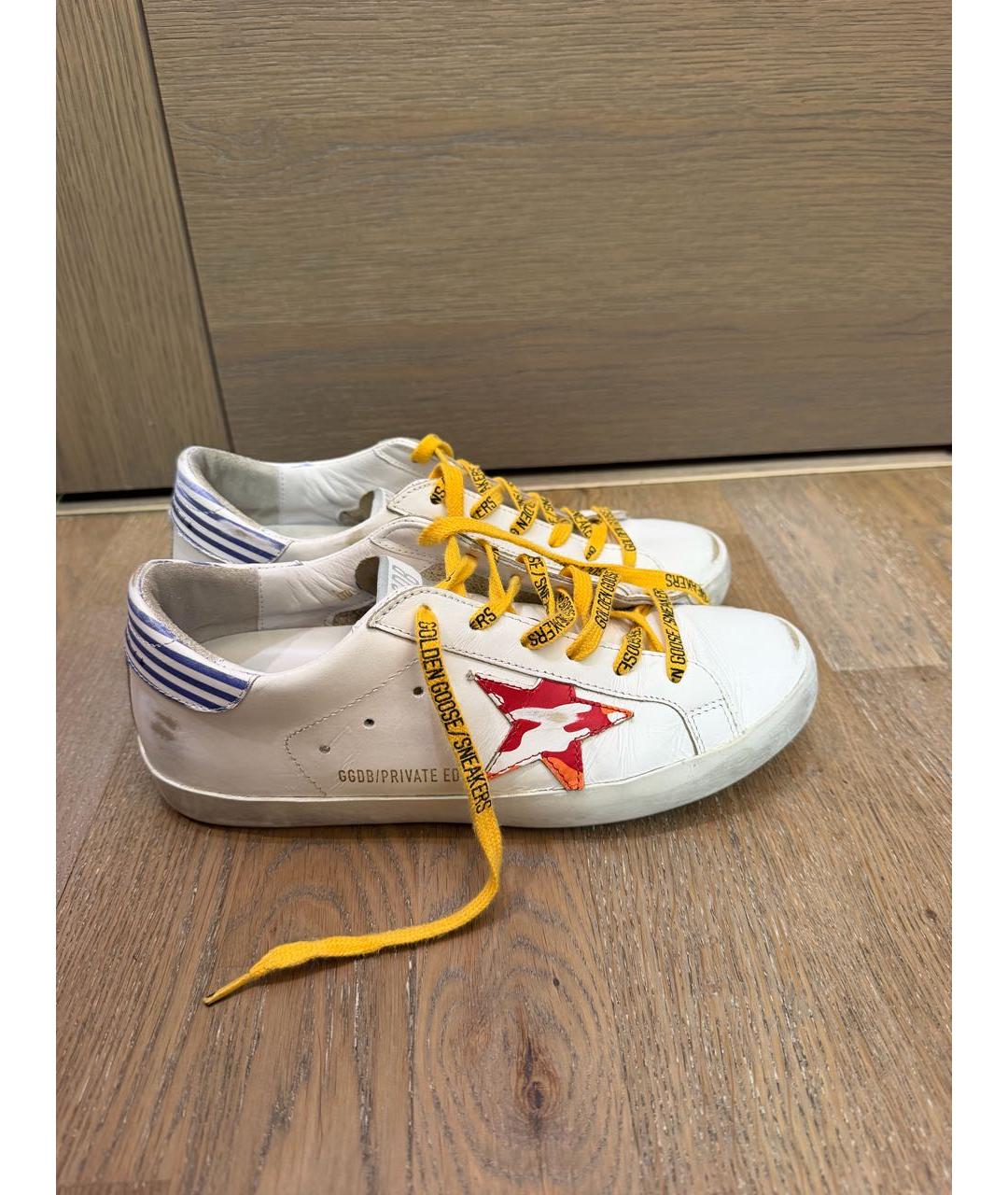 GOLDEN GOOSE Белые кожаные кеды, фото 6