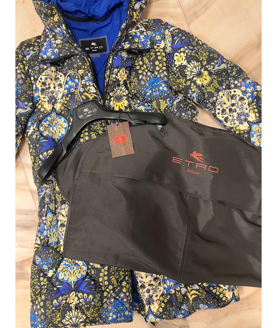 ETRO Синяя полиэстеровая куртка, фото 6
