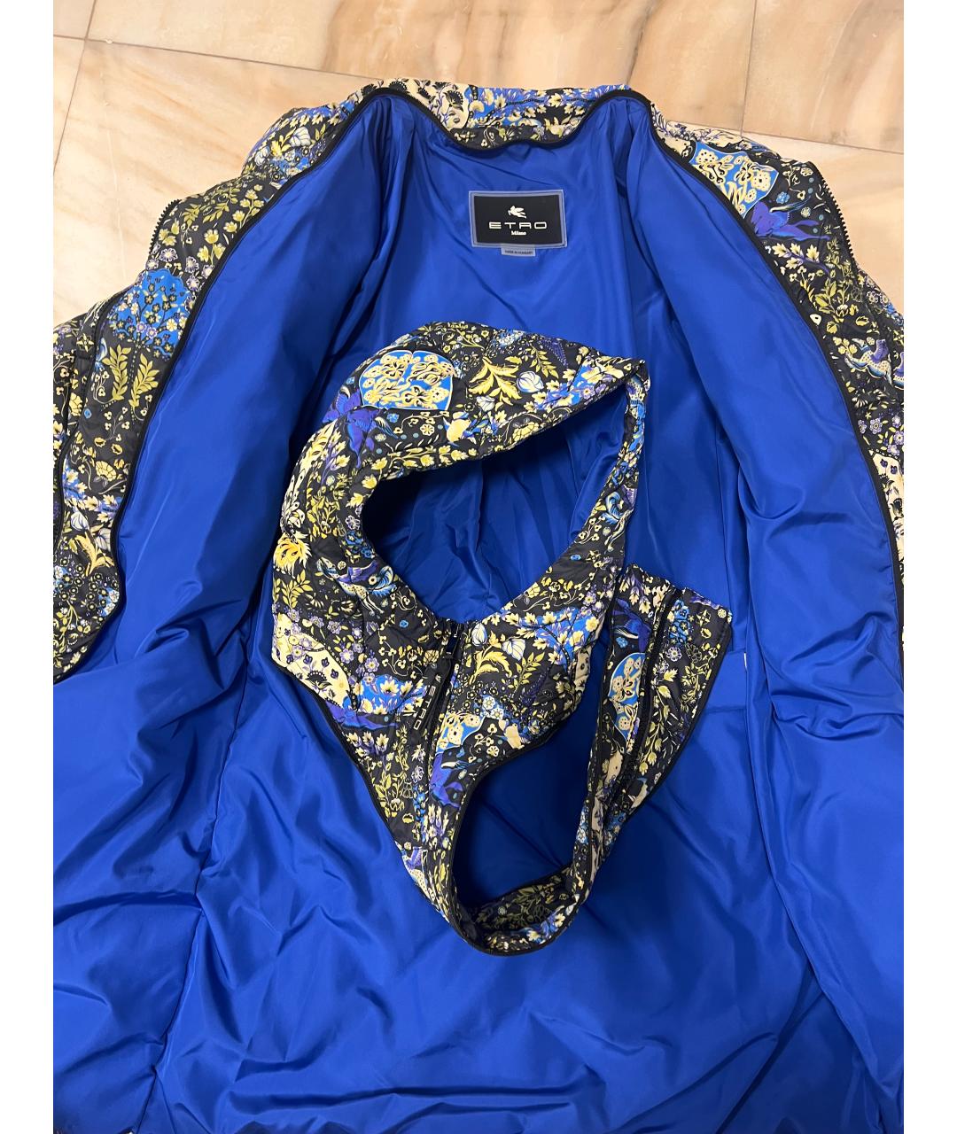 ETRO Синяя полиэстеровая куртка, фото 5