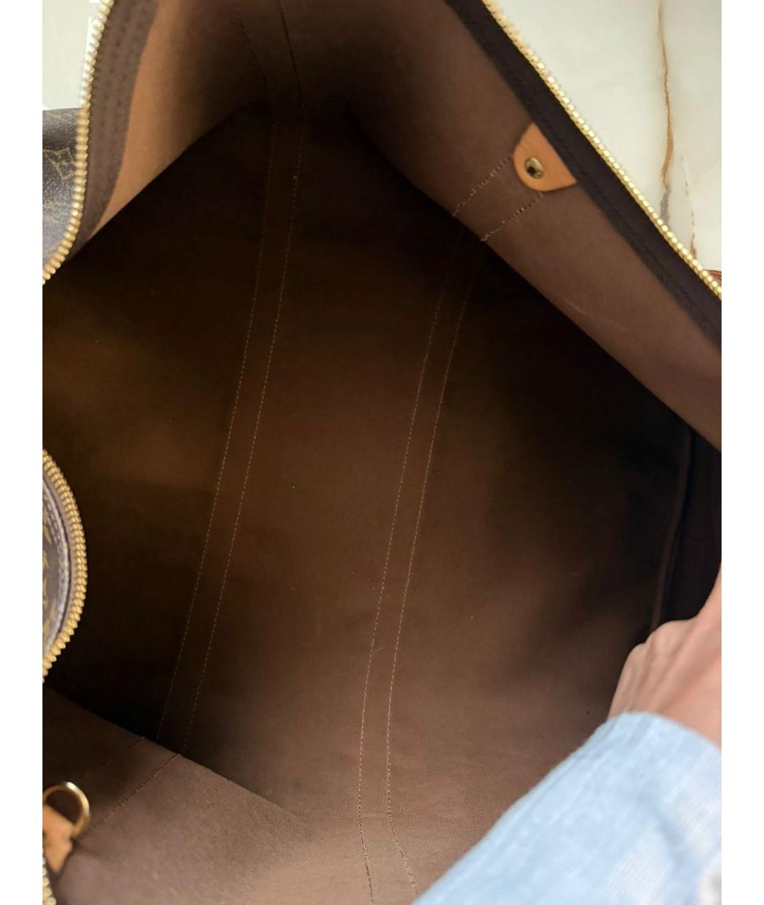 LOUIS VUITTON Коричневая кожаная дорожная/спортивная сумка, фото 8