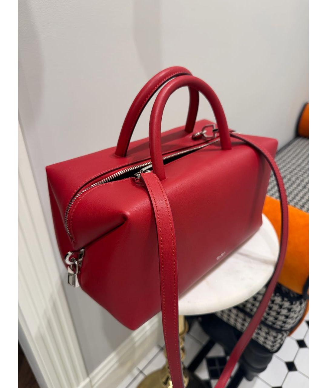 MAX MARA Красная кожаная сумка с короткими ручками, фото 4