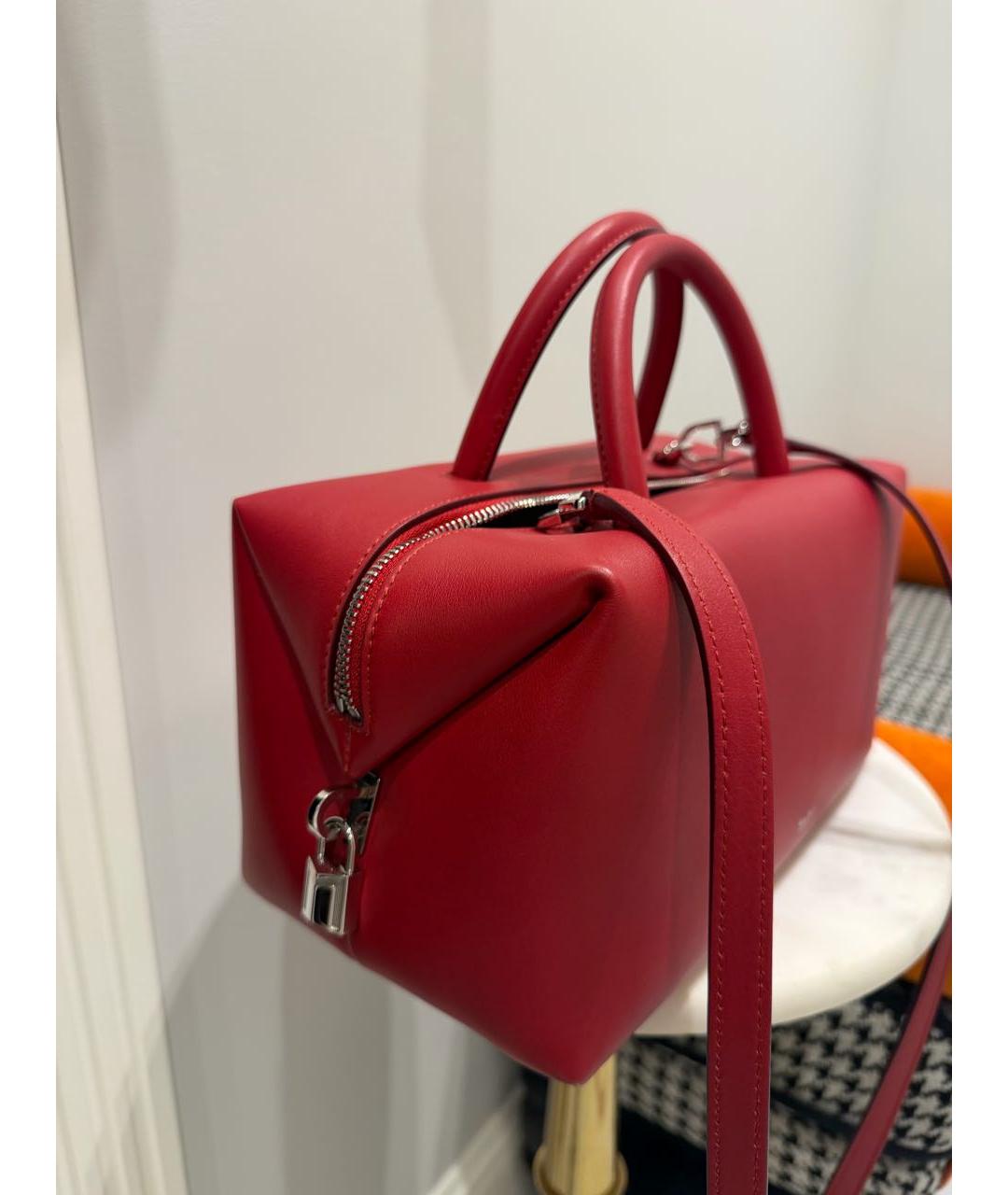 MAX MARA Красная кожаная сумка с короткими ручками, фото 3
