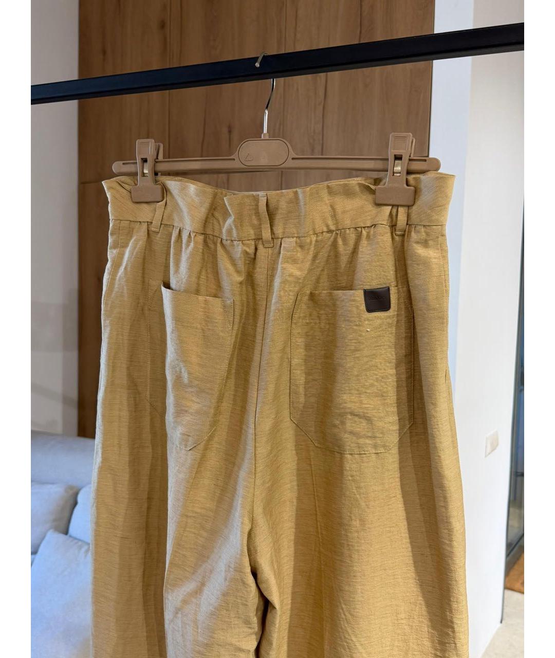 MAX MARA Бежевые прямые брюки, фото 2