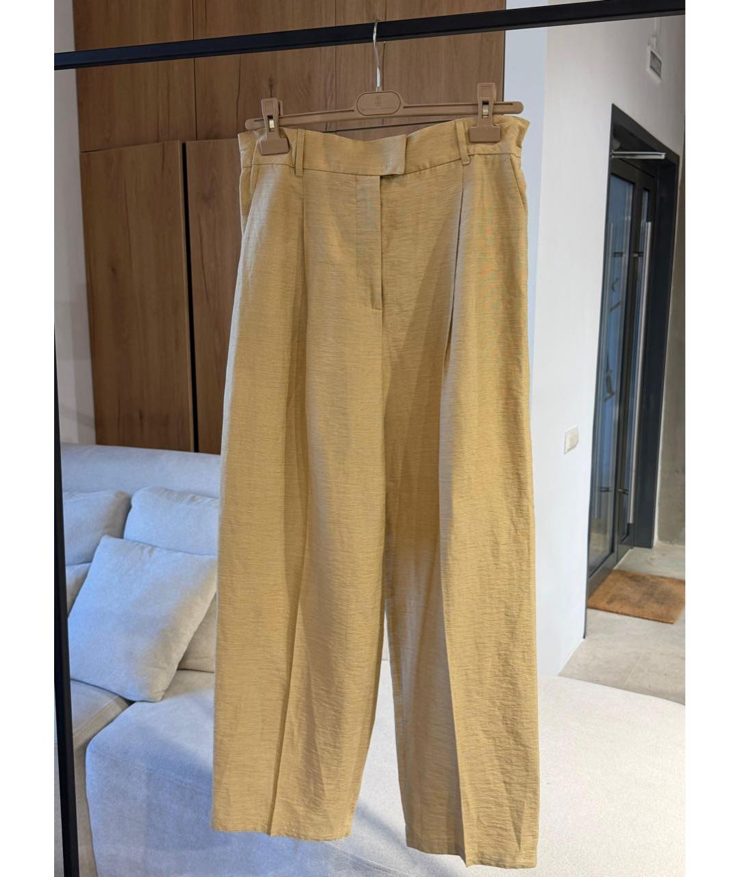 MAX MARA Бежевые прямые брюки, фото 3