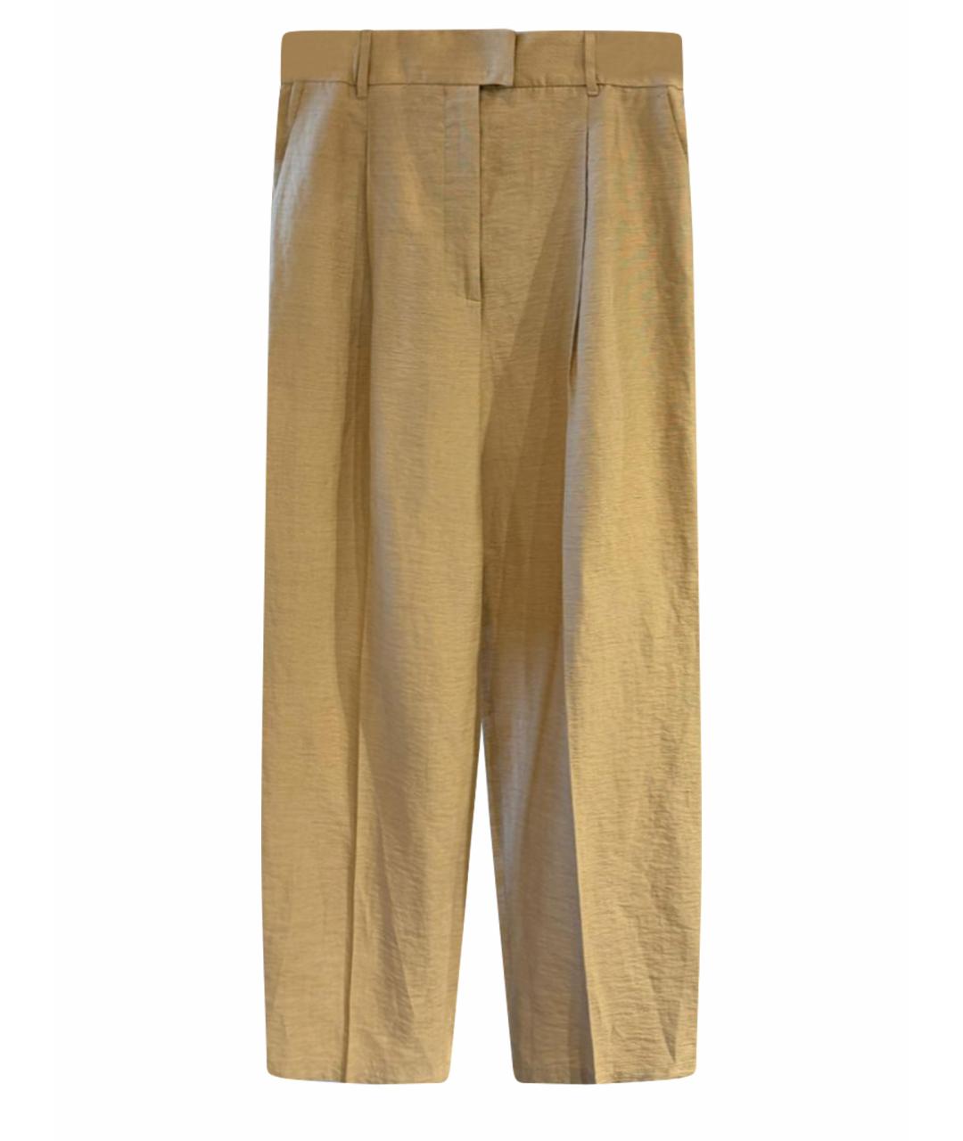 MAX MARA Бежевые прямые брюки, фото 1