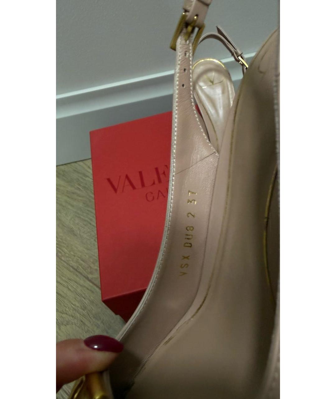 VALENTINO Бежевые кожаные туфли, фото 5