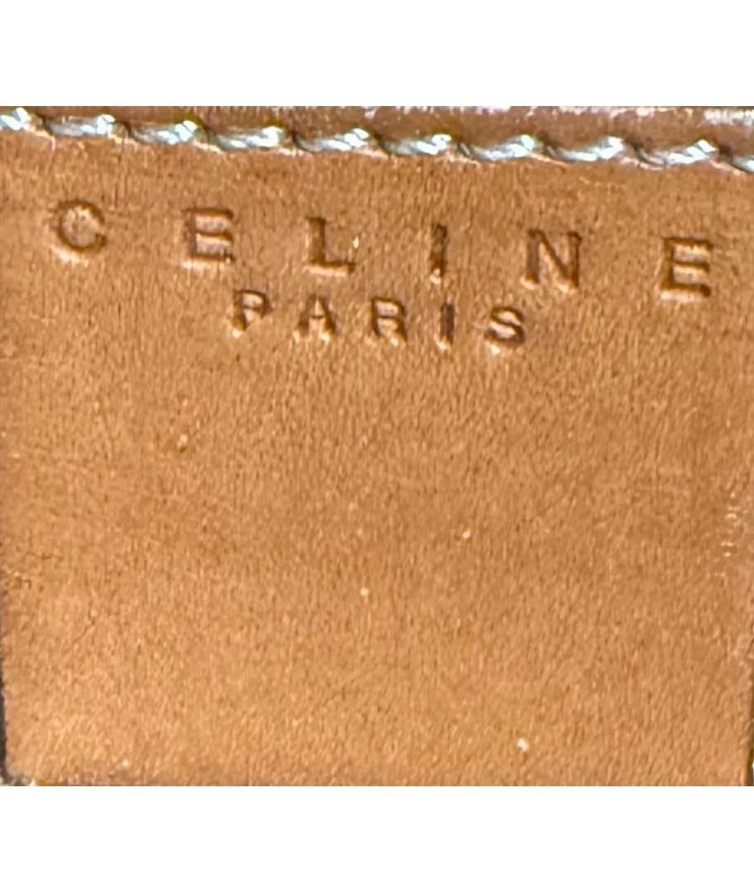 CELINE Коричневая сумка через плечо из канвы, фото 8