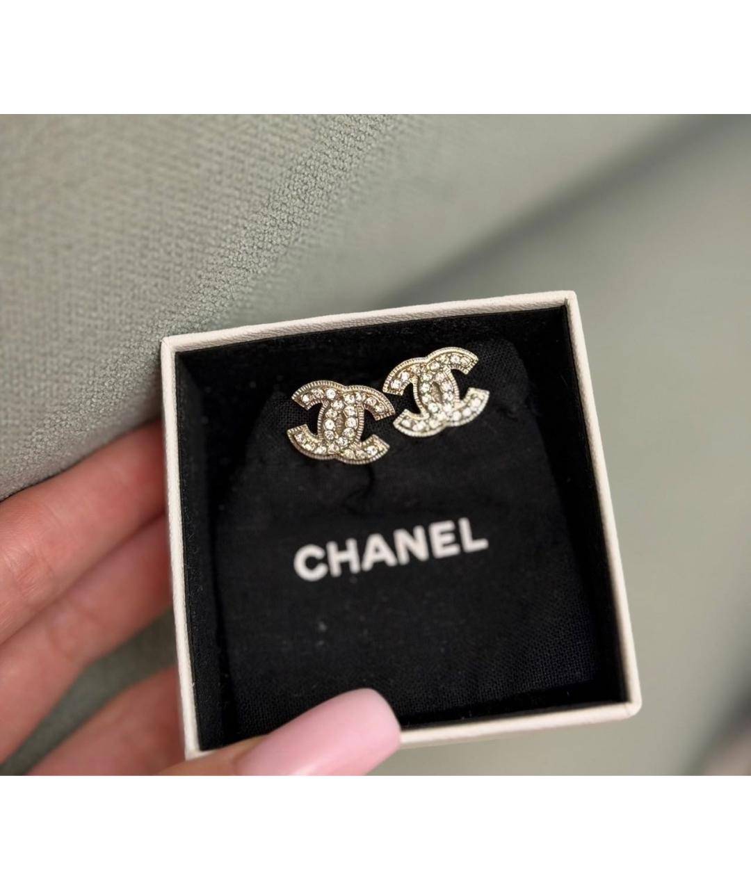 CHANEL Серебряные металлические серьги, фото 3