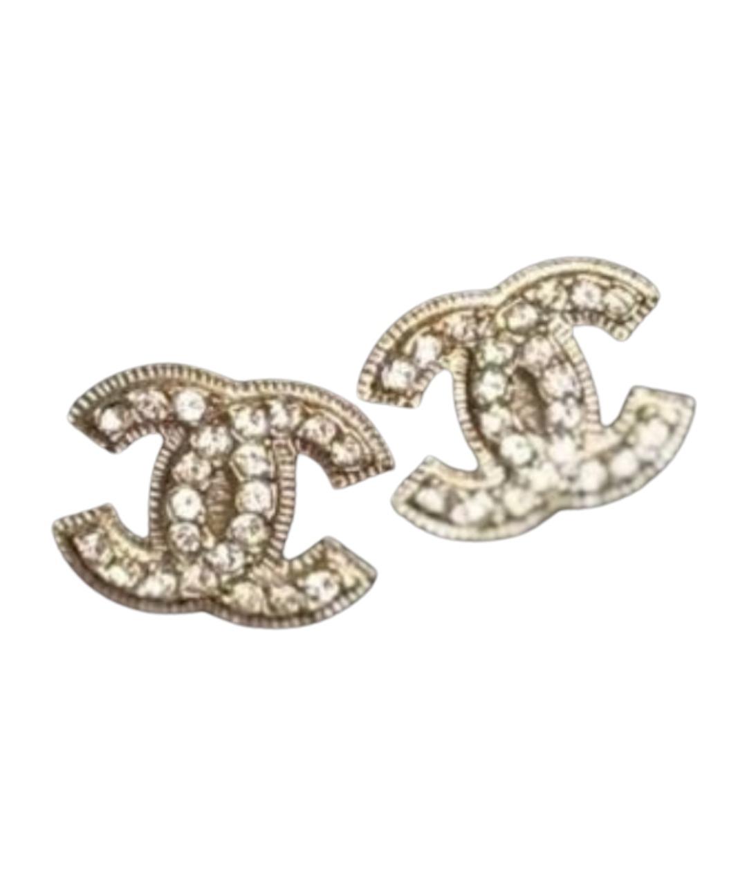 CHANEL Серебряные металлические серьги, фото 1