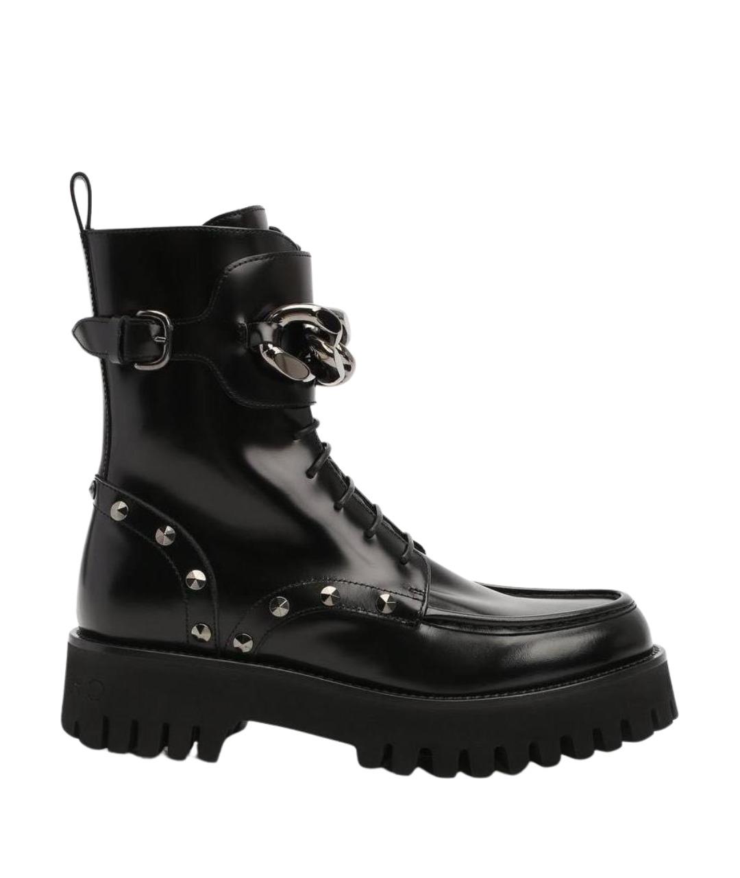 CASADEI Черные кожаные ботинки, фото 1