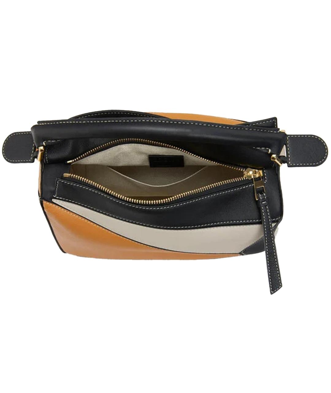 LOEWE Коричневая кожаная сумка через плечо, фото 4