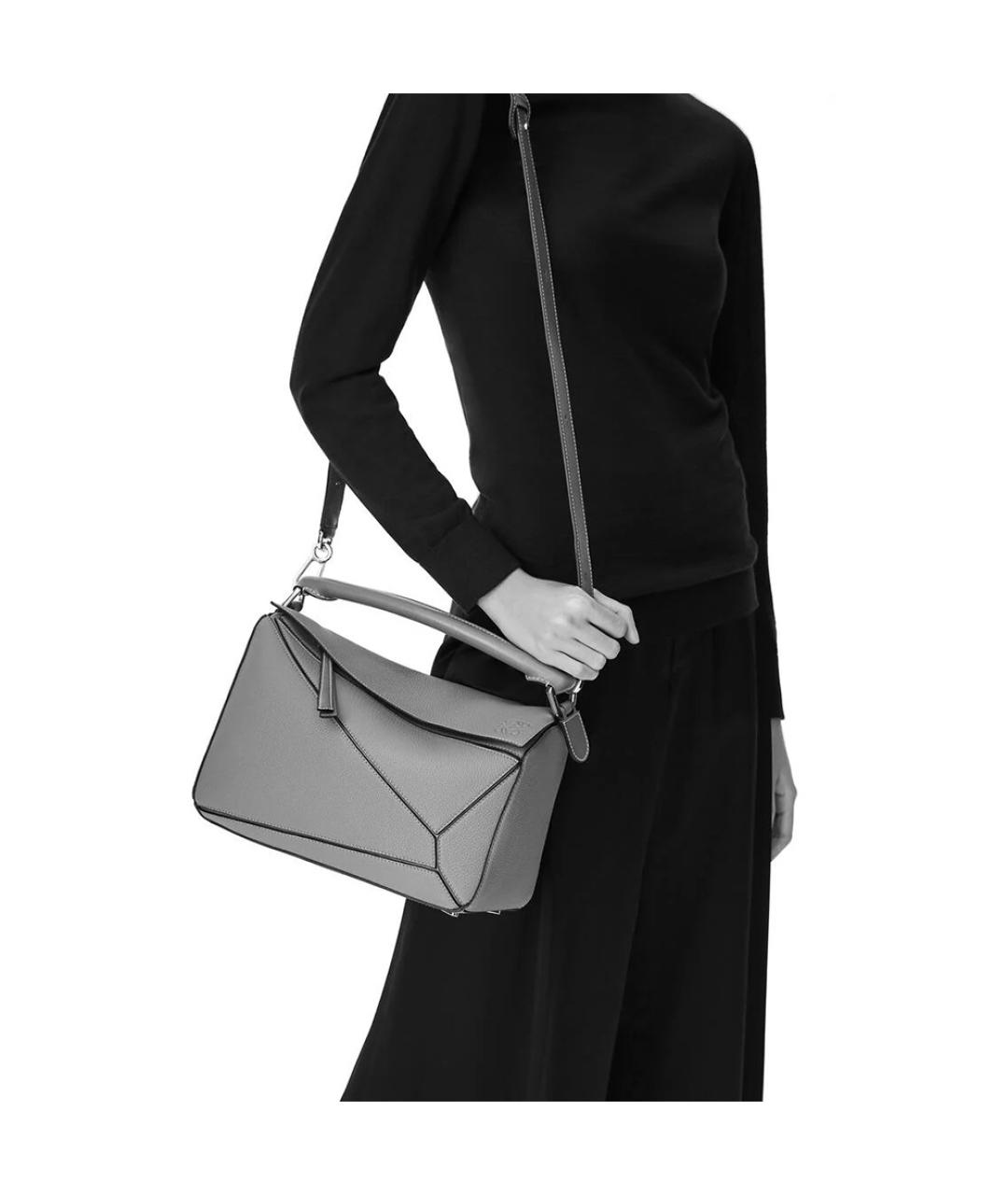 LOEWE Коричневая кожаная сумка через плечо, фото 5