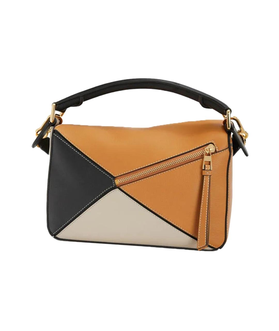 LOEWE Коричневая кожаная сумка через плечо, фото 3