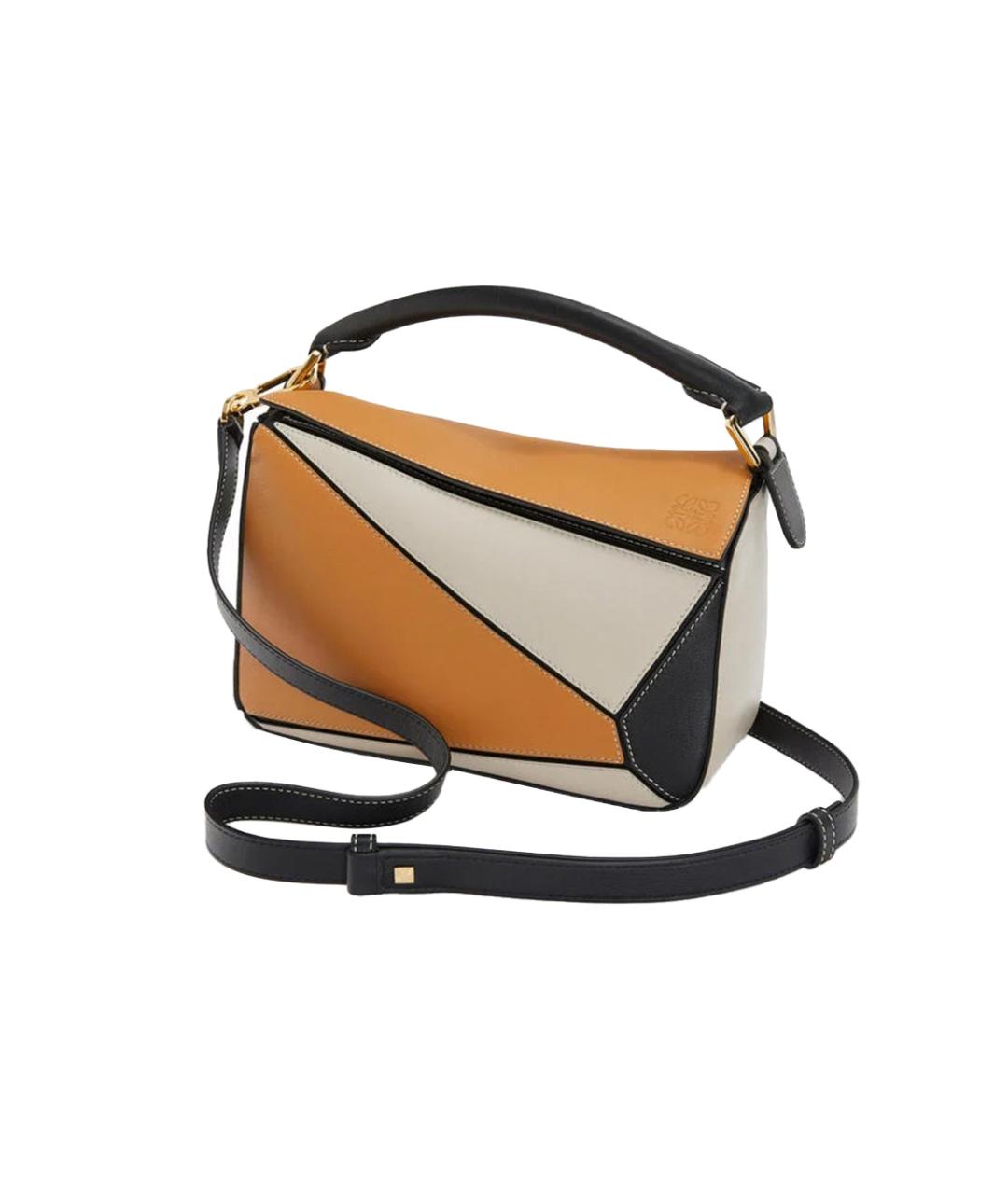 LOEWE Коричневая кожаная сумка через плечо, фото 2
