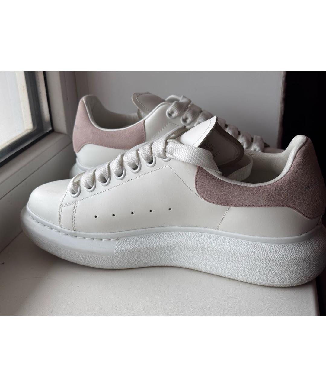 ALEXANDER MCQUEEN Белые кожаные кеды, фото 5