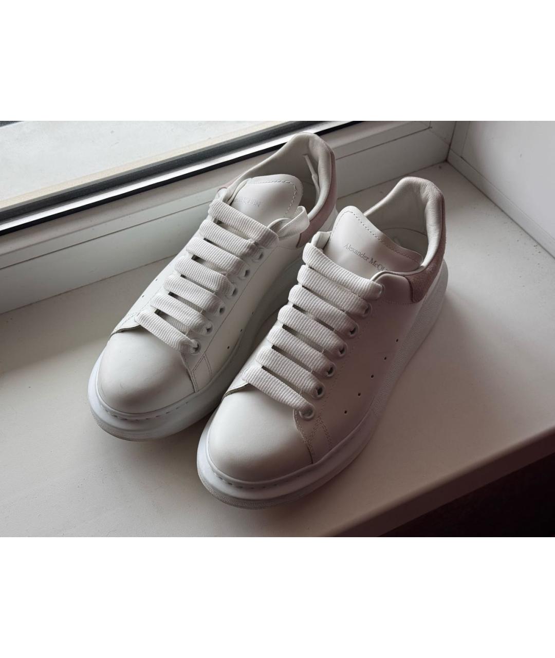 ALEXANDER MCQUEEN Белые кожаные кеды, фото 7