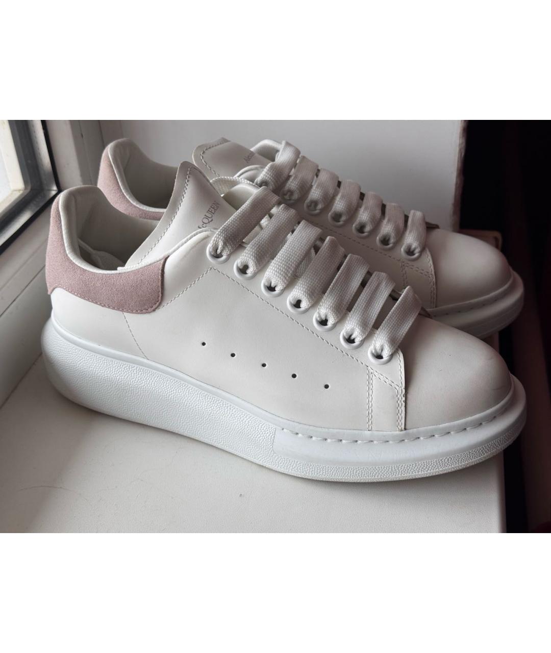ALEXANDER MCQUEEN Белые кожаные кеды, фото 4