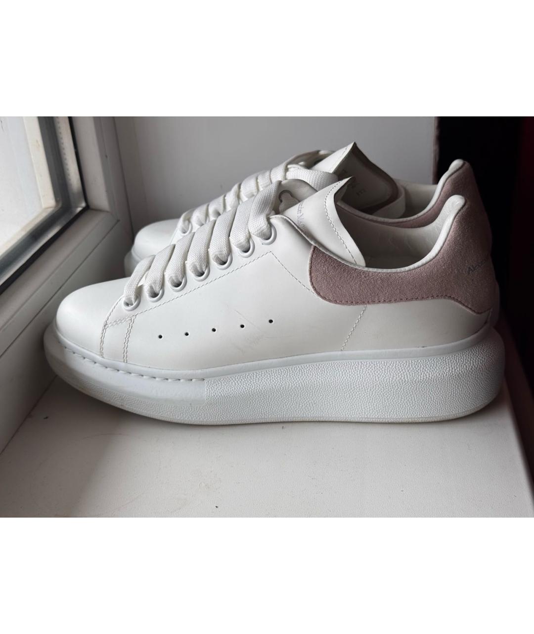 ALEXANDER MCQUEEN Белые кожаные кеды, фото 3