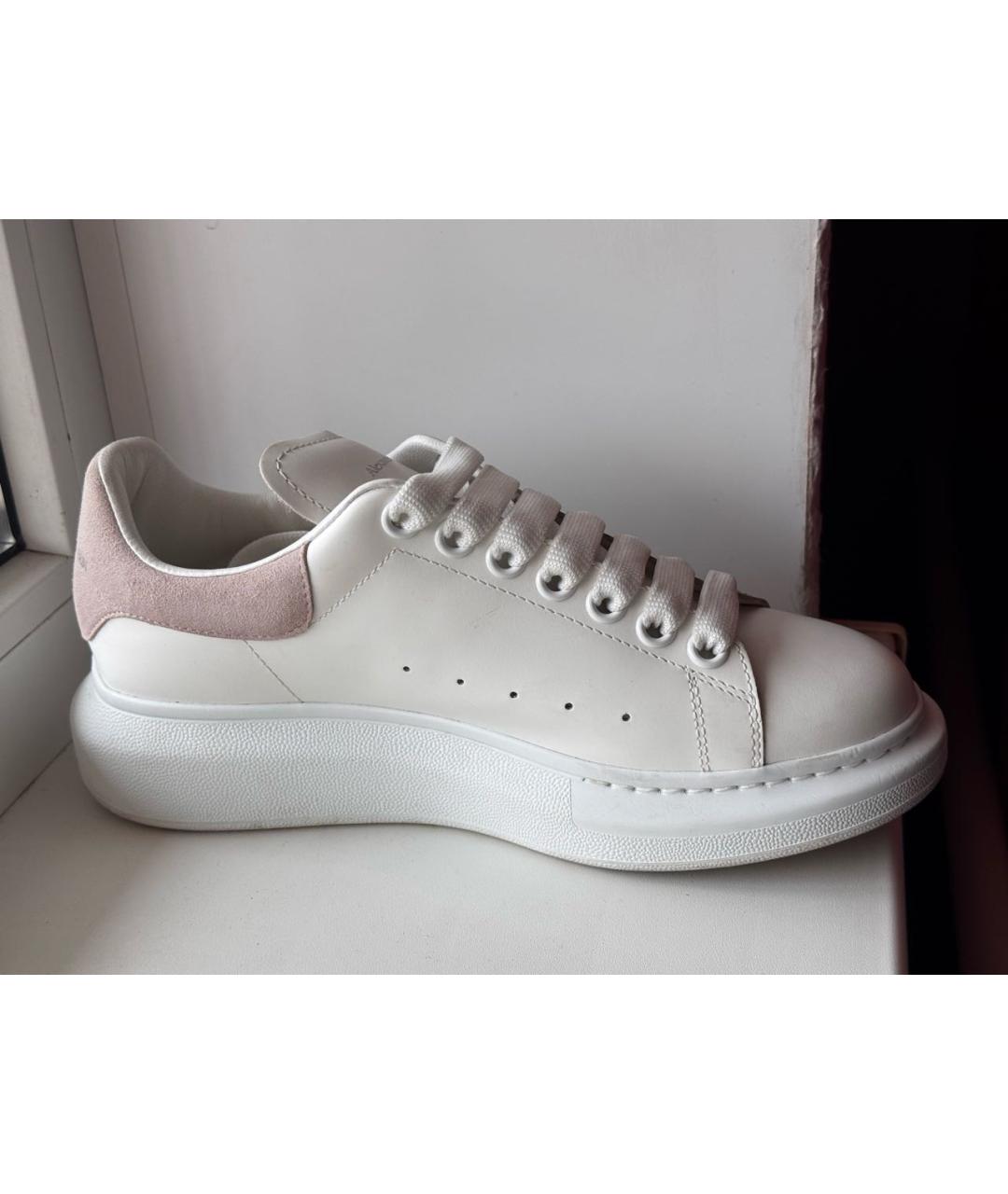 ALEXANDER MCQUEEN Белые кожаные кеды, фото 6
