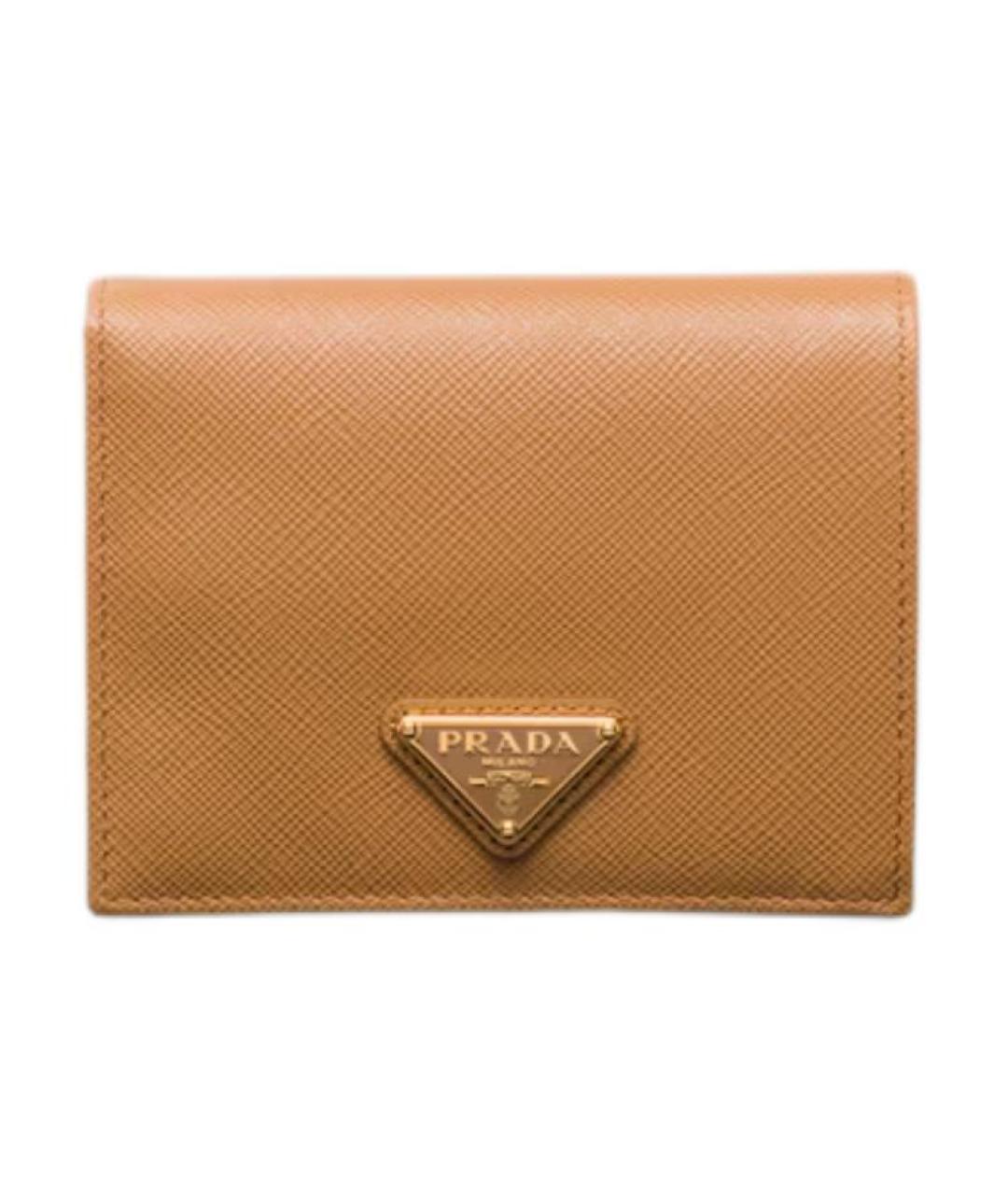 PRADA Коричневый кожаный кошелек, фото 1