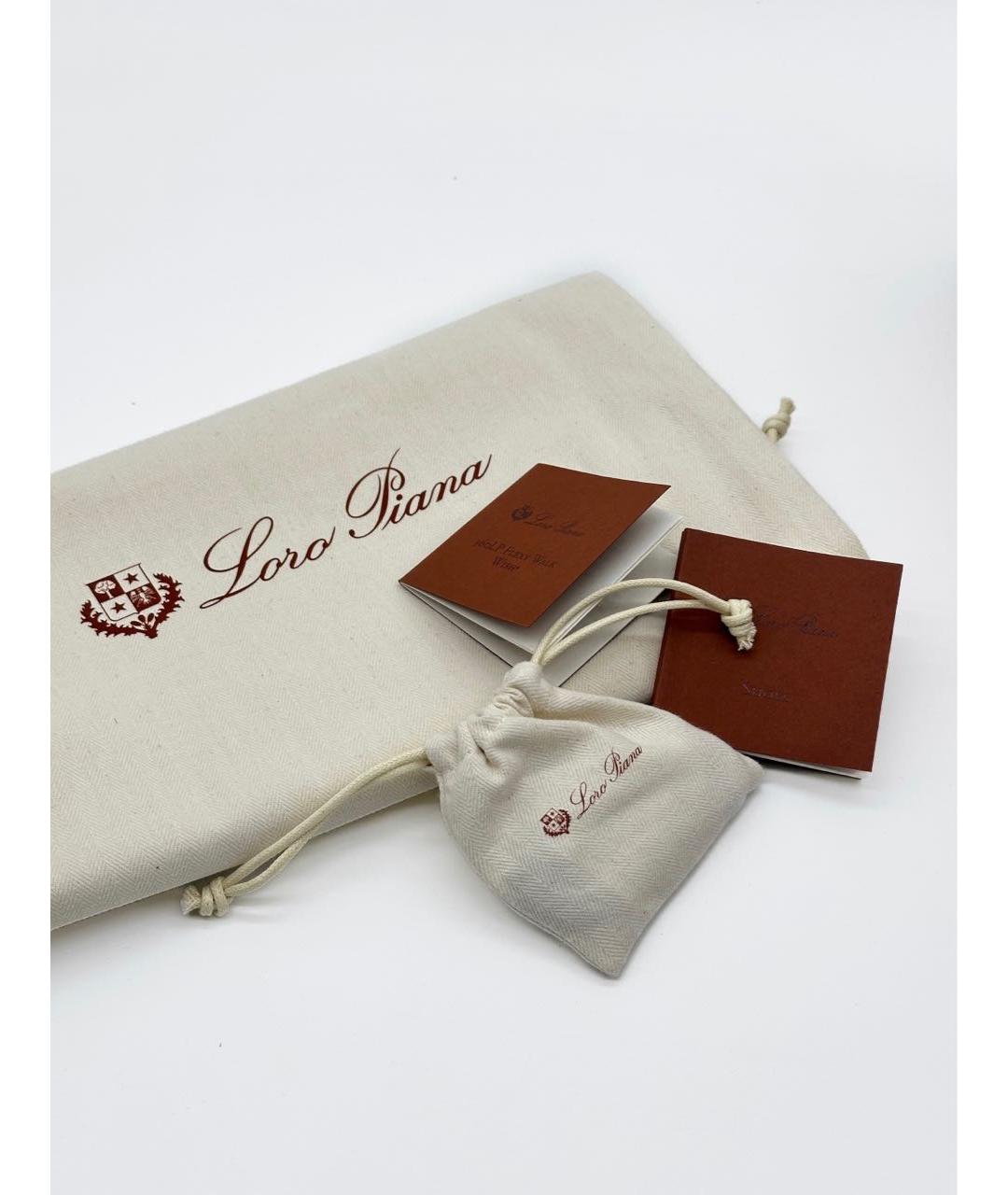 LORO PIANA Серые текстильные низкие кроссовки / кеды, фото 5