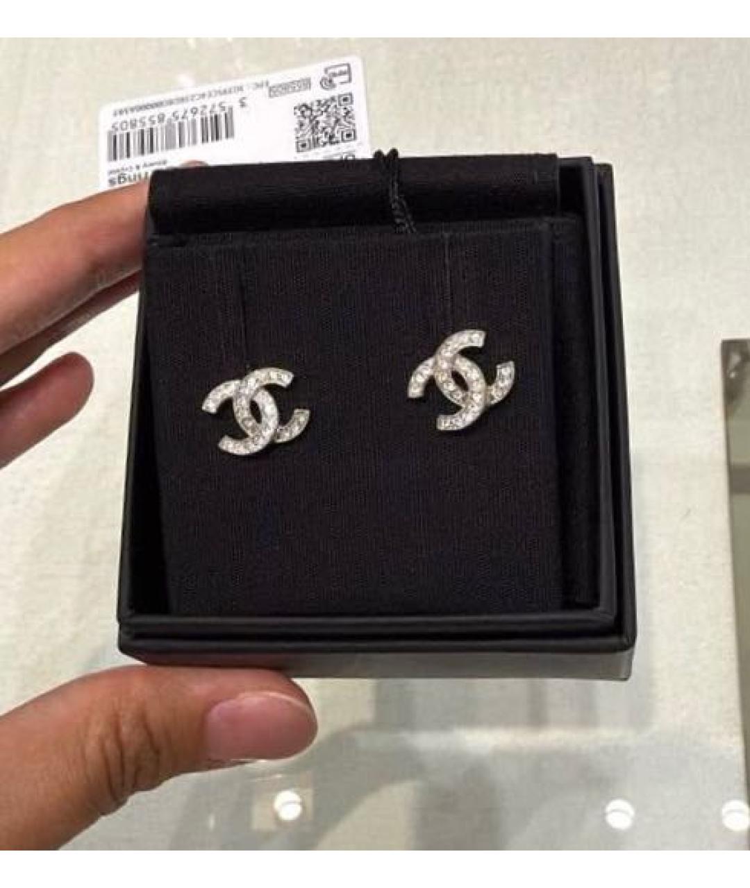 CHANEL Серебряные серьги, фото 4