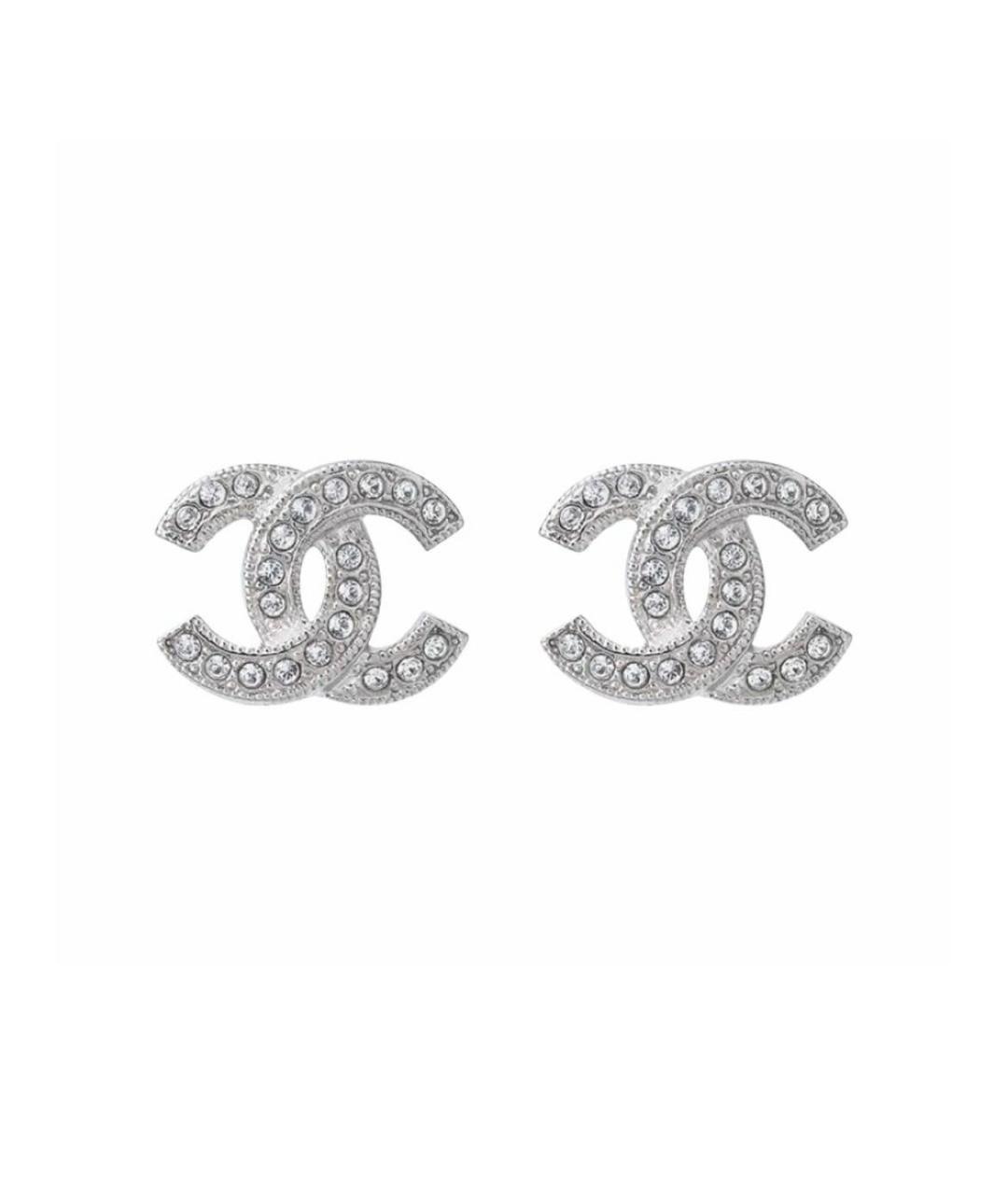 CHANEL Серебряные серьги, фото 1