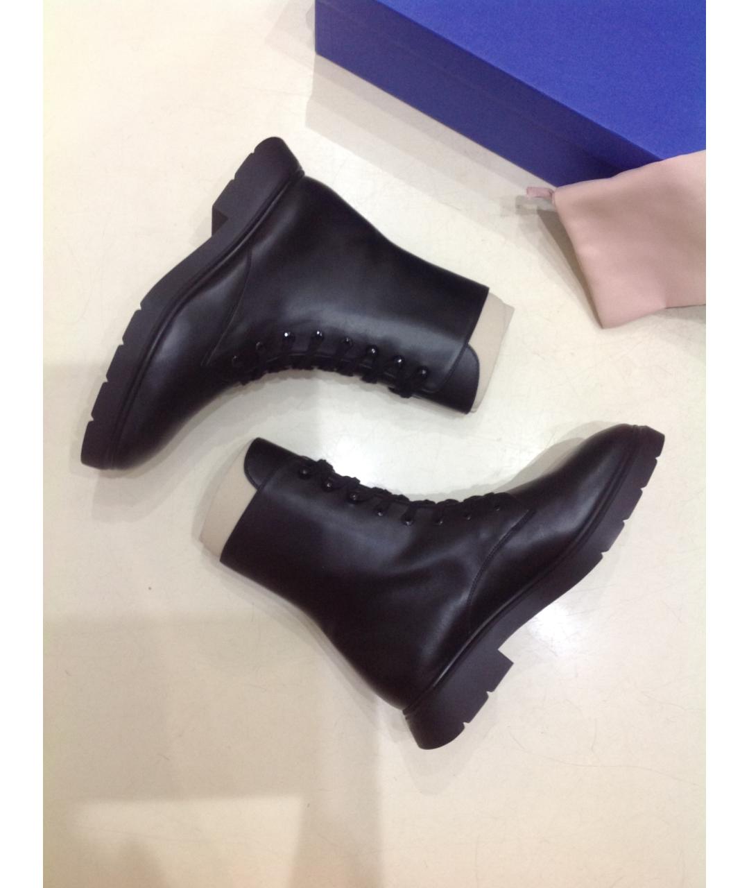 STUART WEITZMAN Черные кожаные ботинки, фото 6