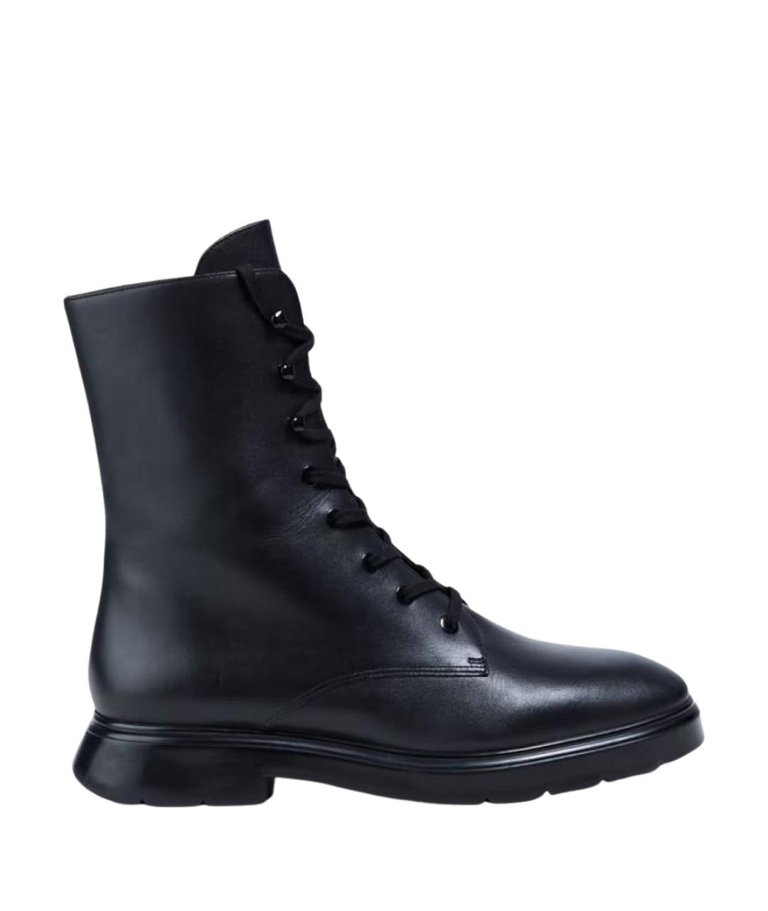 STUART WEITZMAN Черные кожаные ботинки, фото 1