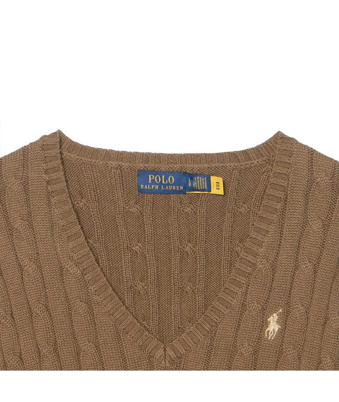 POLO RALPH LAUREN Коричневый джемпер / свитер, фото 5