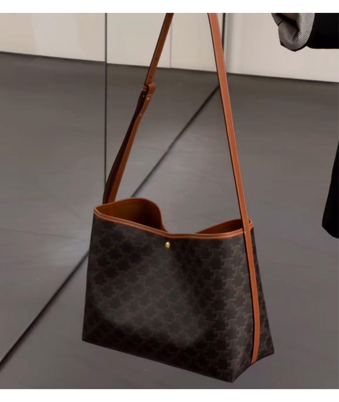 CELINE Коричневая сумка тоут из канвы, фото 6