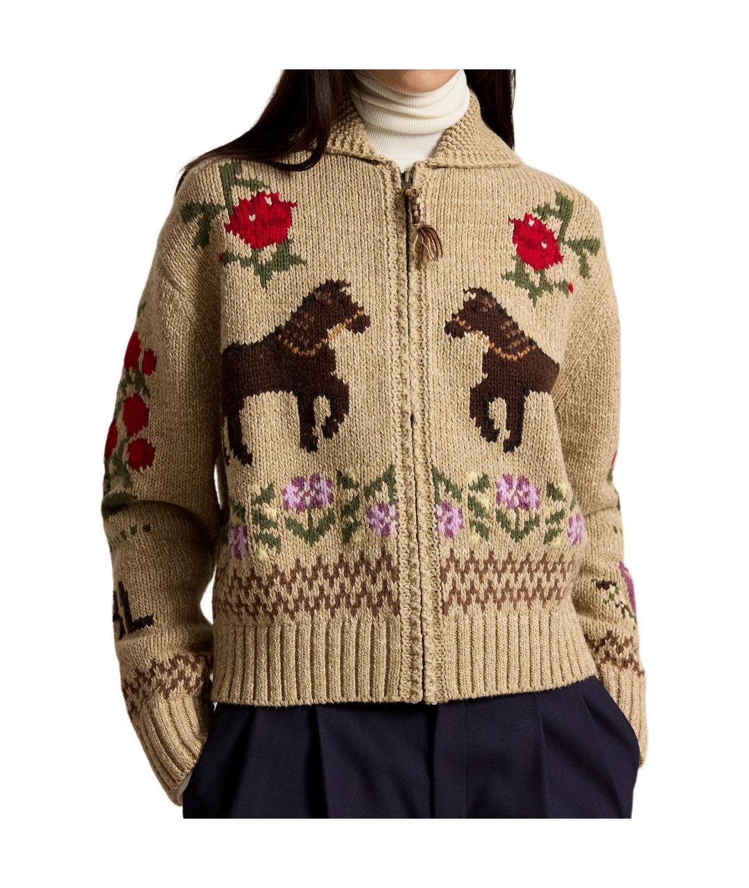 POLO RALPH LAUREN Бежевый джемпер / свитер, фото 2