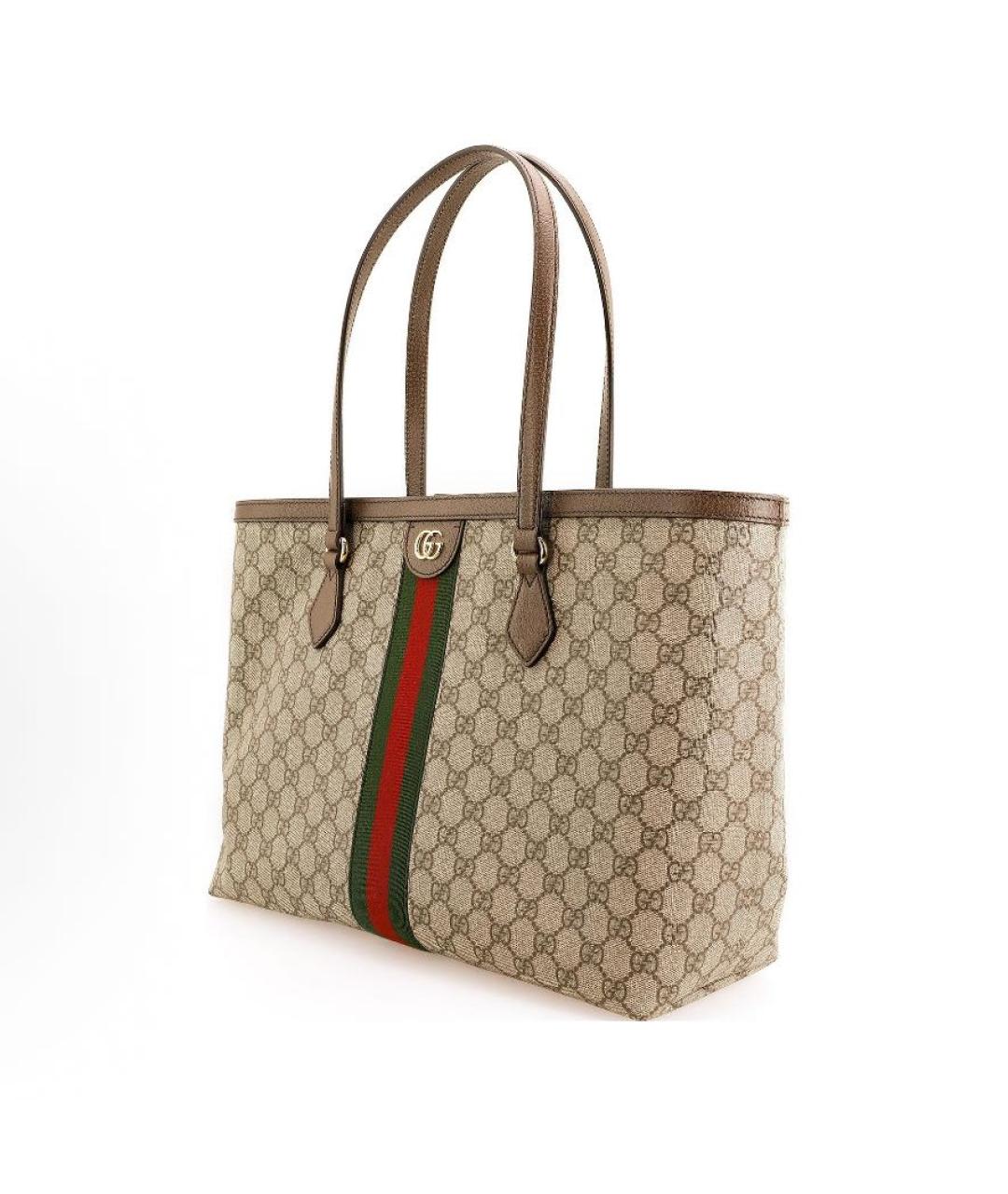 GUCCI Бежевая сумка тоут из канвы, фото 2