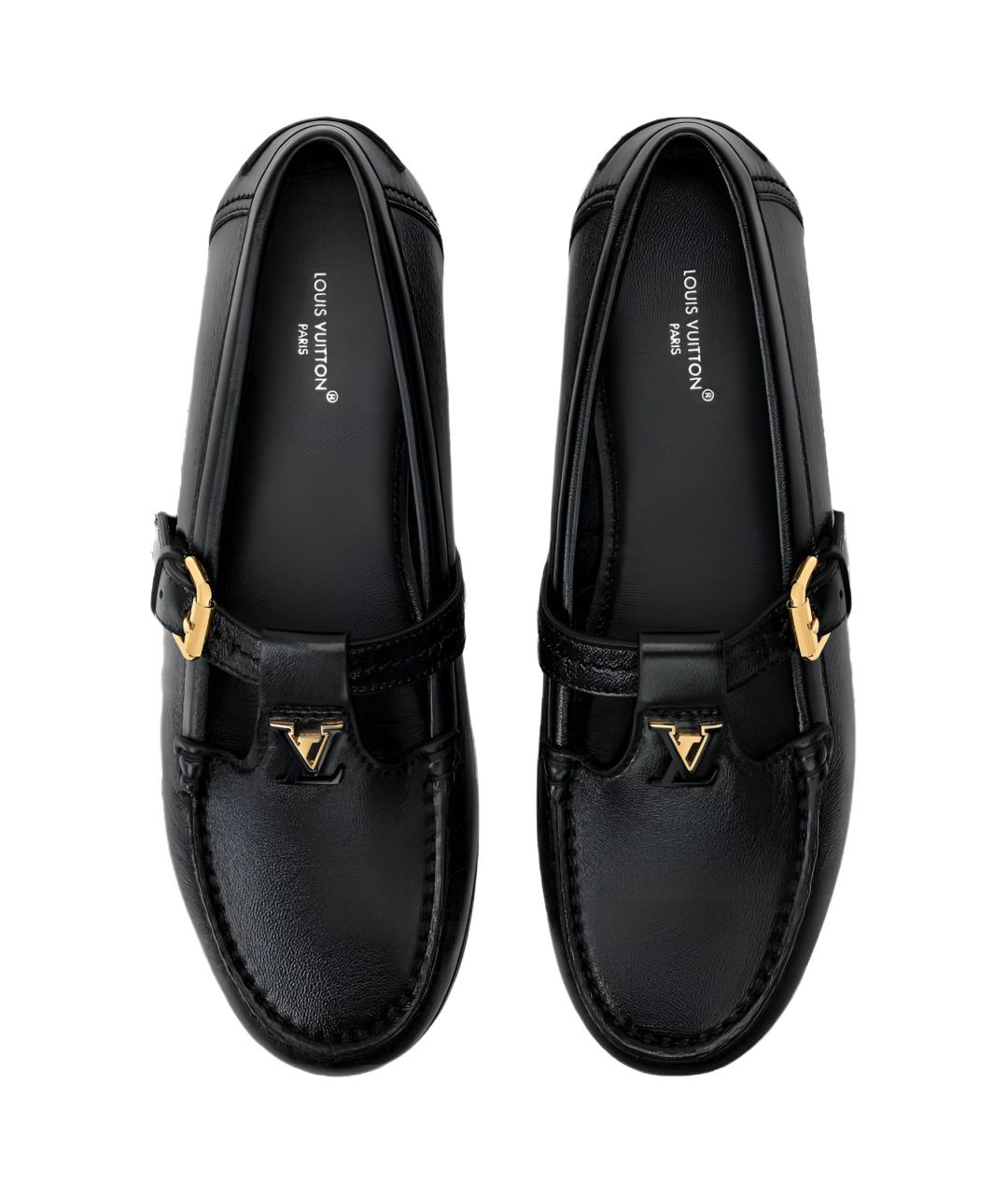 LOUIS VUITTON Черные кожаные туфли, фото 4