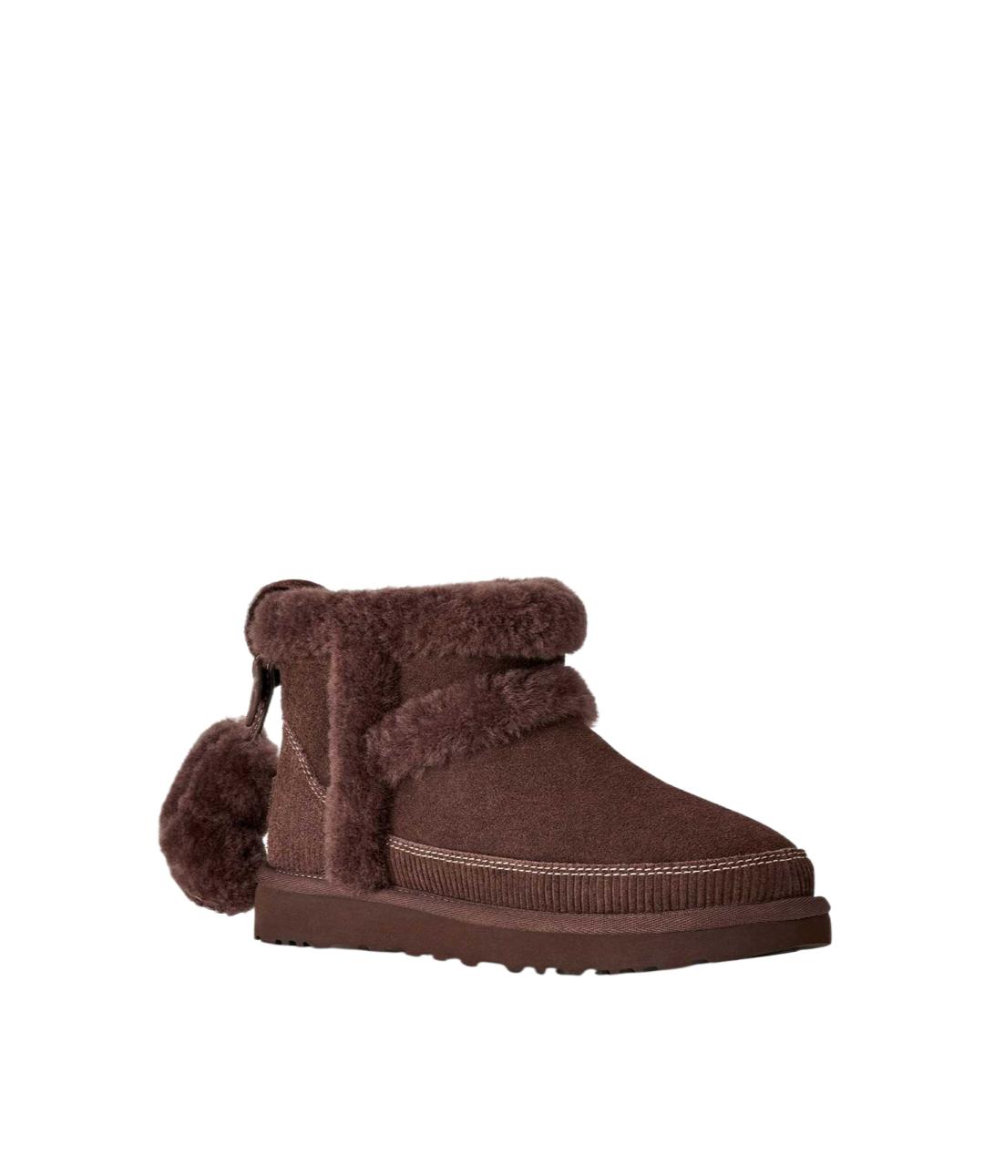 UGG Коричневые замшевые ботинки, фото 3