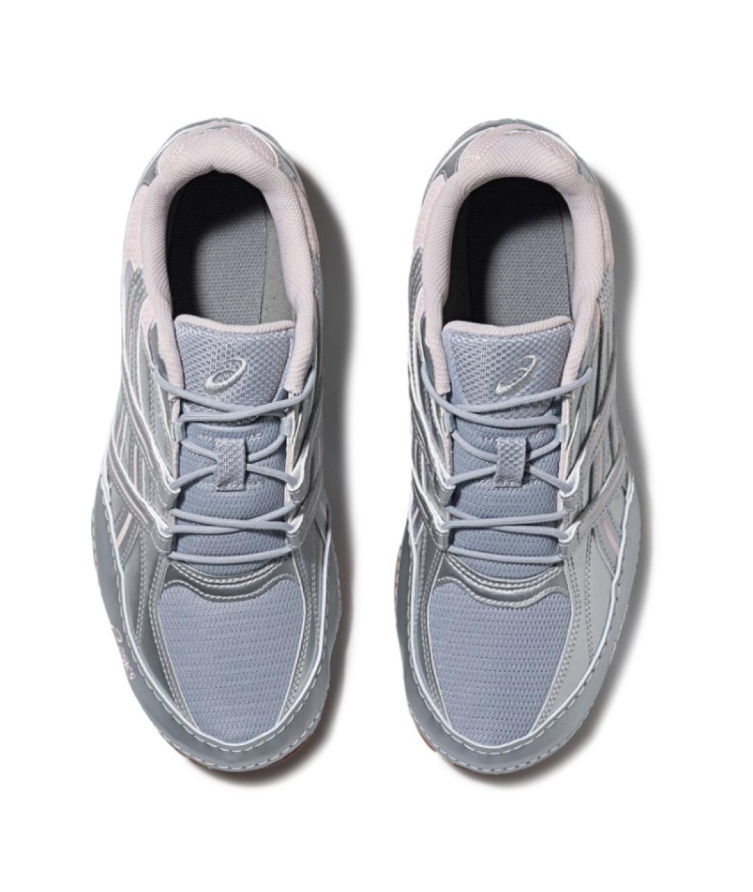 ASICS Серебряные кожаные низкие кроссовки / кеды, фото 6