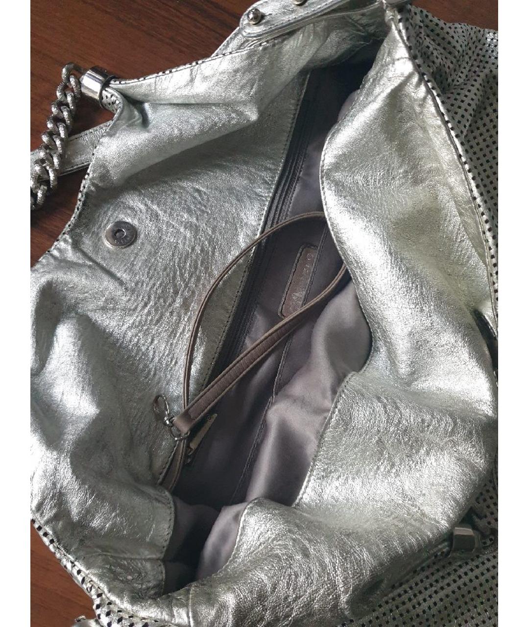 CHANEL PRE-OWNED Серебряная кожаная сумка тоут, фото 6