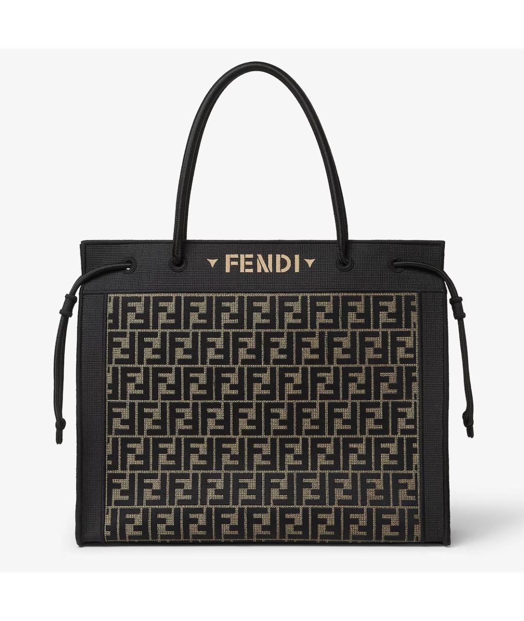 FENDI Коричневая сумка с короткими ручками, фото 1