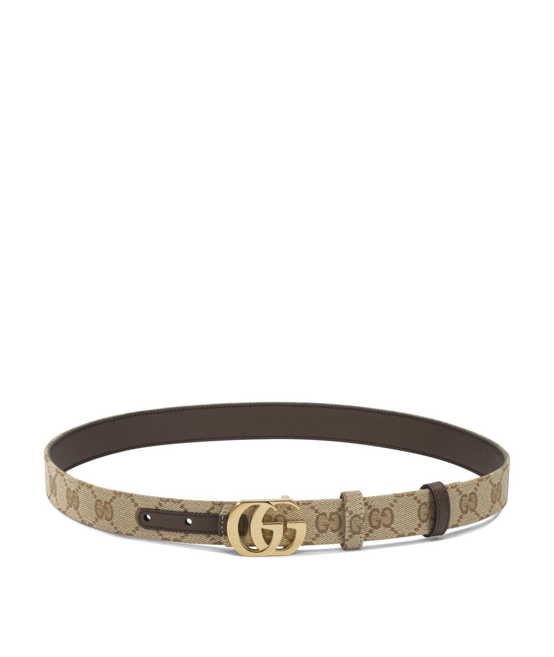 GUCCI Бежевый кожаный ремень, фото 3
