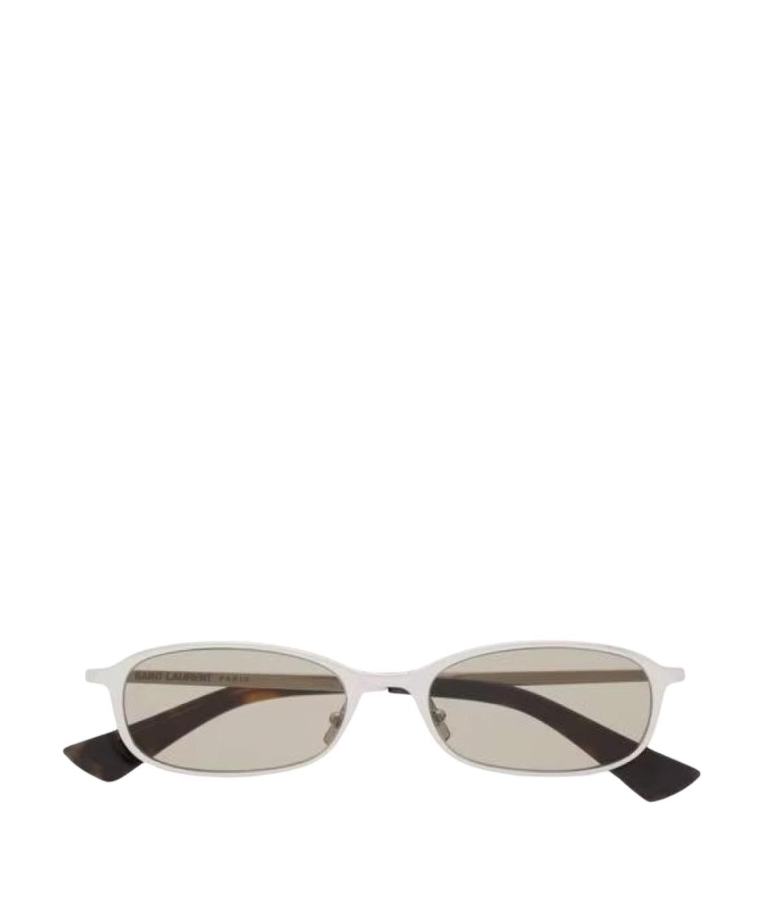 SAINT LAURENT Серебряные металлические солнцезащитные очки, фото 1
