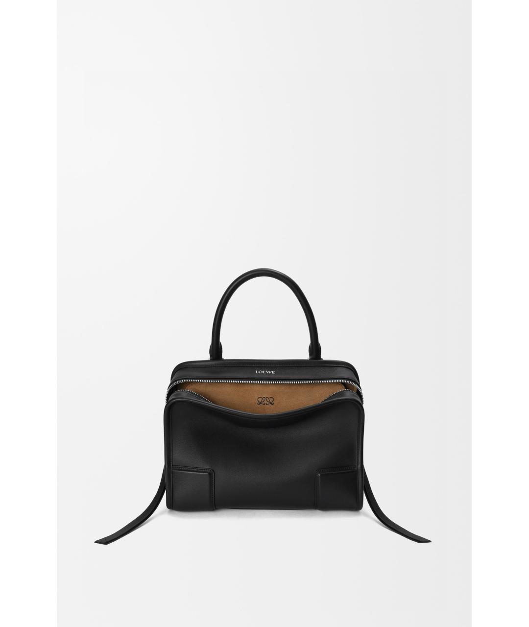 LOEWE Черная кожаная сумка с короткими ручками, фото 1