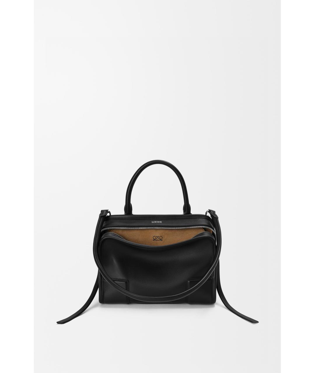 LOEWE Черная кожаная сумка с короткими ручками, фото 3