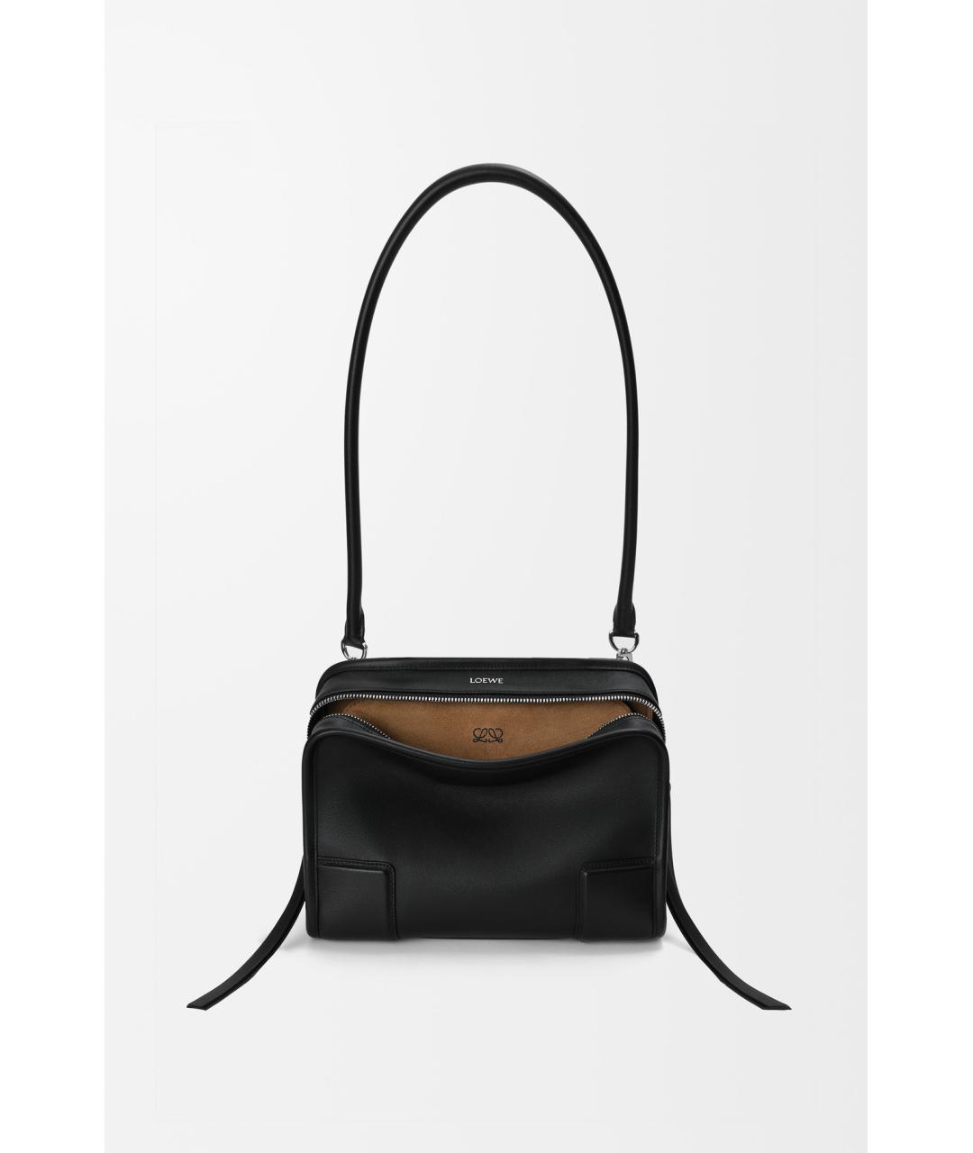 LOEWE Черная кожаная сумка с короткими ручками, фото 5