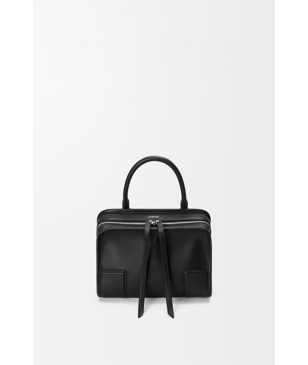 LOEWE Черная кожаная сумка с короткими ручками, фото 7