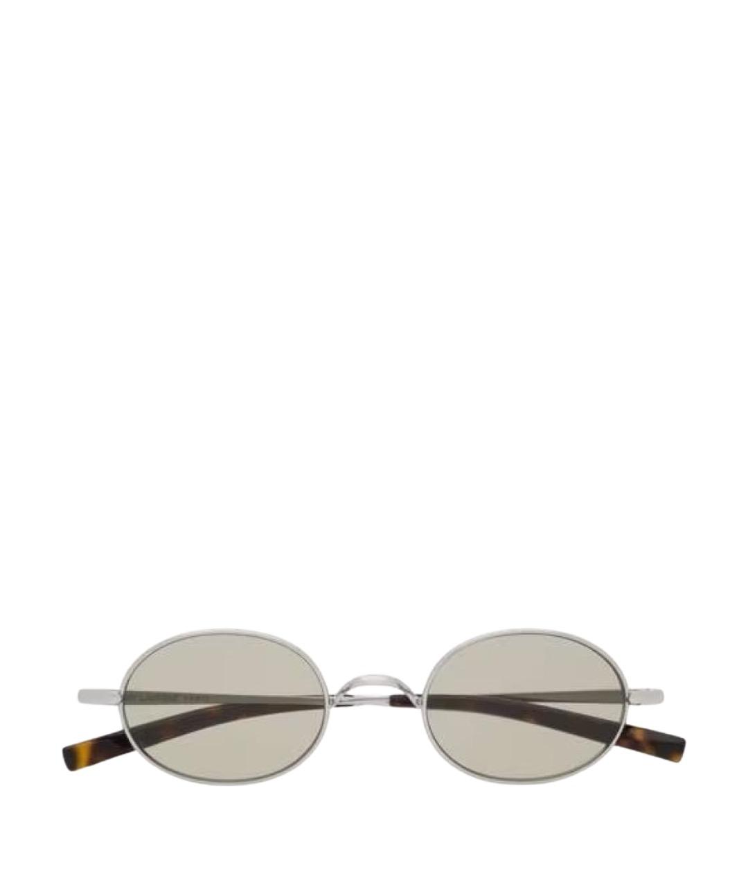 SAINT LAURENT Серебряные металлические солнцезащитные очки, фото 1