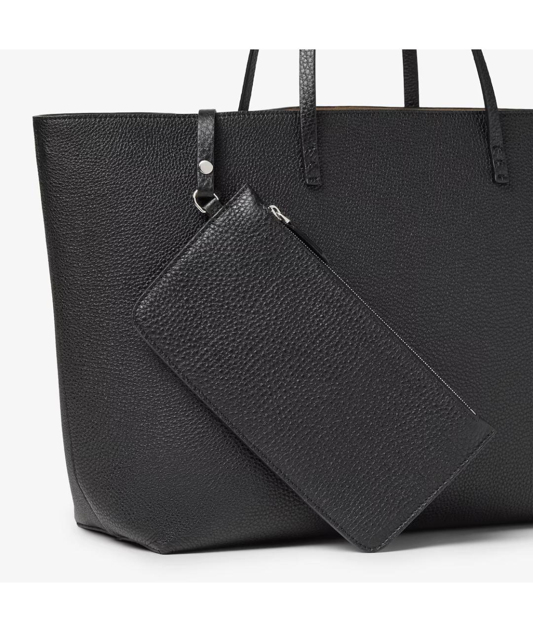 FENDI Черная кожаная сумка тоут, фото 4