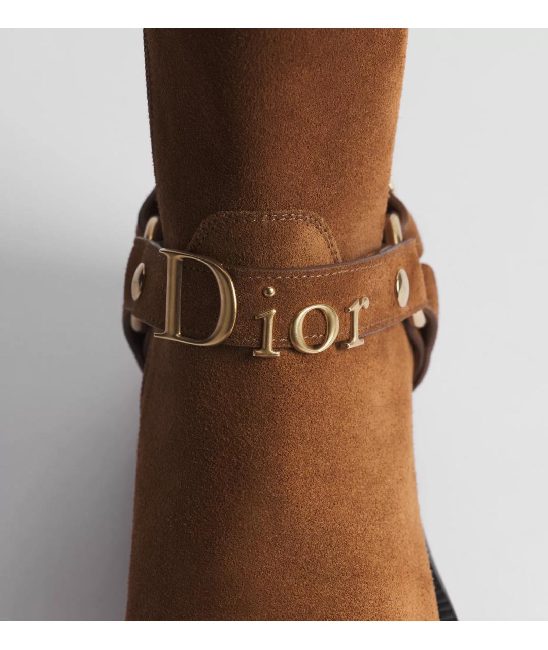 CHRISTIAN DIOR Коричневые замшевые ботинки, фото 6