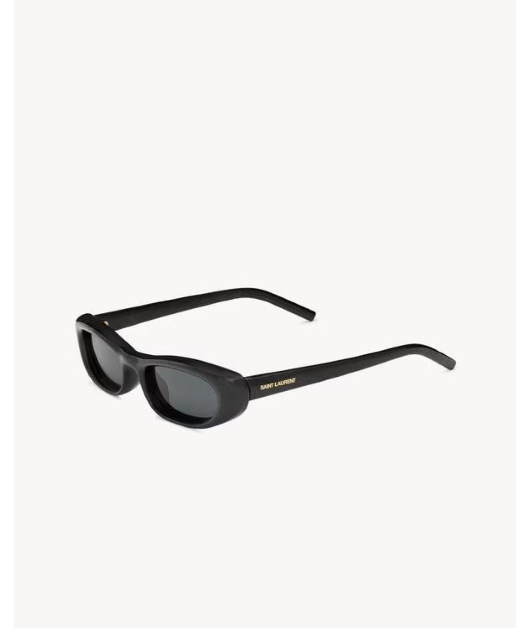 SAINT LAURENT Черные пластиковые солнцезащитные очки, фото 2